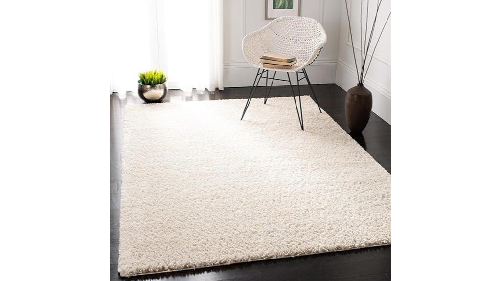august ivory shag rug