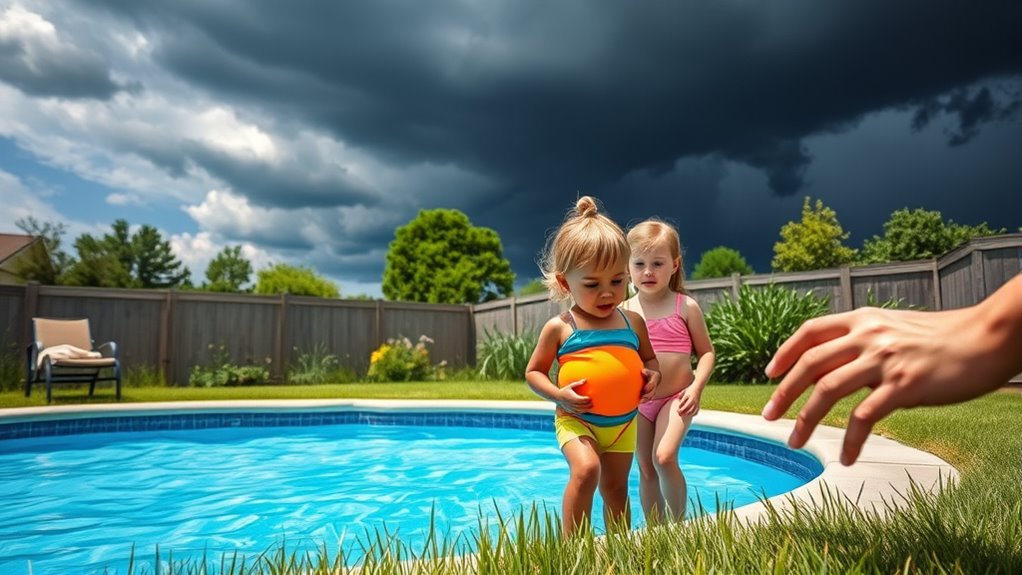 avoid pool during storms