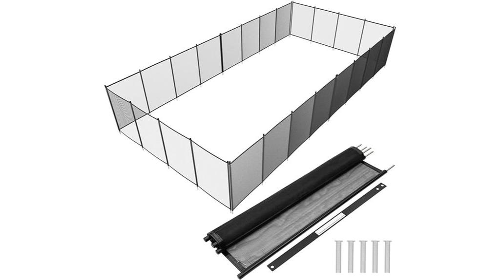 black in ground pool fencing