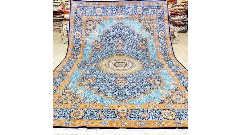 blue 9x12 hand knotted rug
