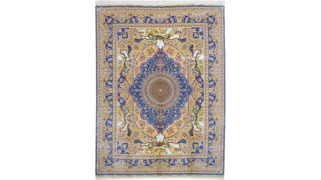 blue vintage medallion rug