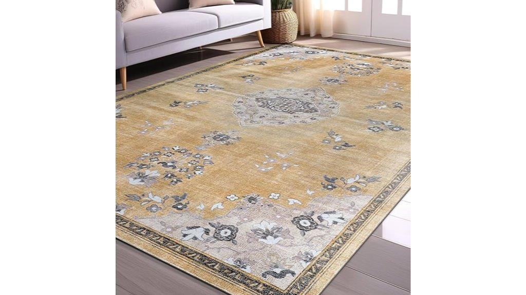 boho floral rug non slip