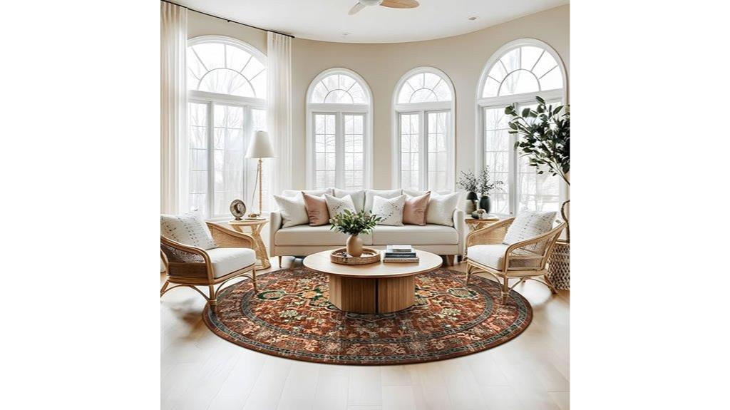 boho vintage round rug