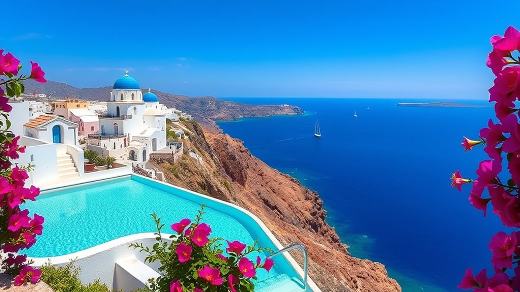 clifftop santorini infinity pool