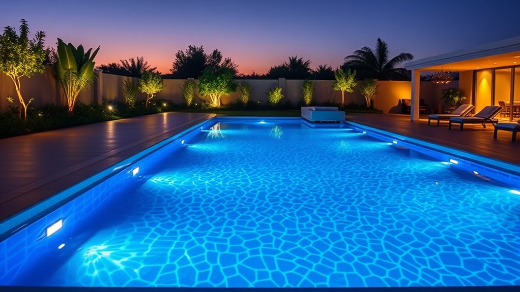 color changing night pool lights