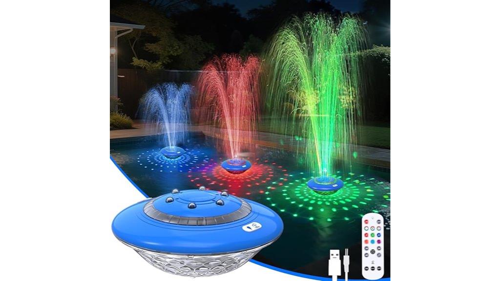 colorful floating fountain display