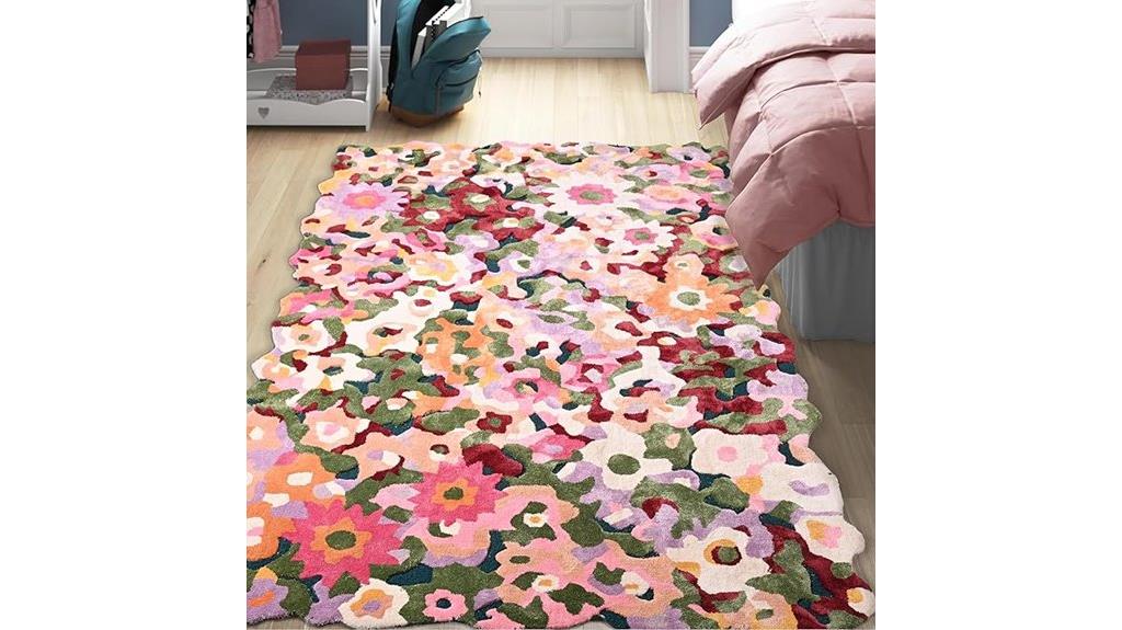colorful handmade floral rug