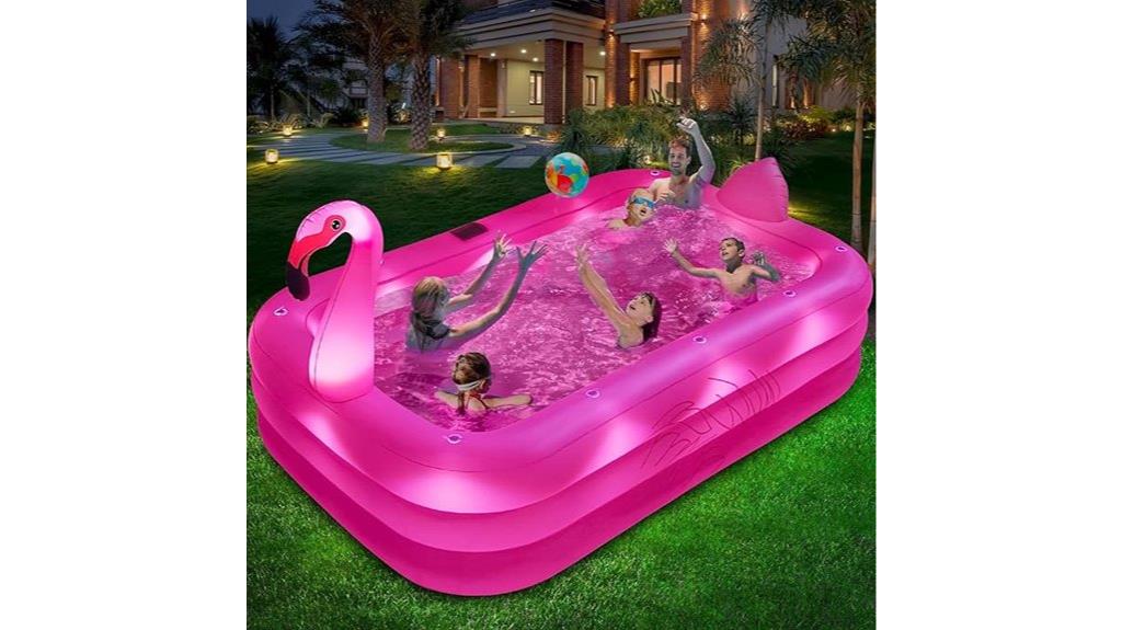 colorful illuminated inflatable pool