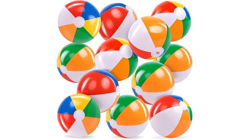 colorful inflatable beach balls