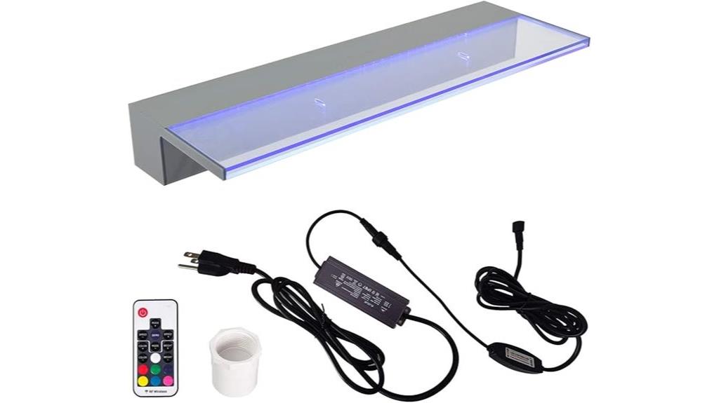 colorful led waterfall fountain