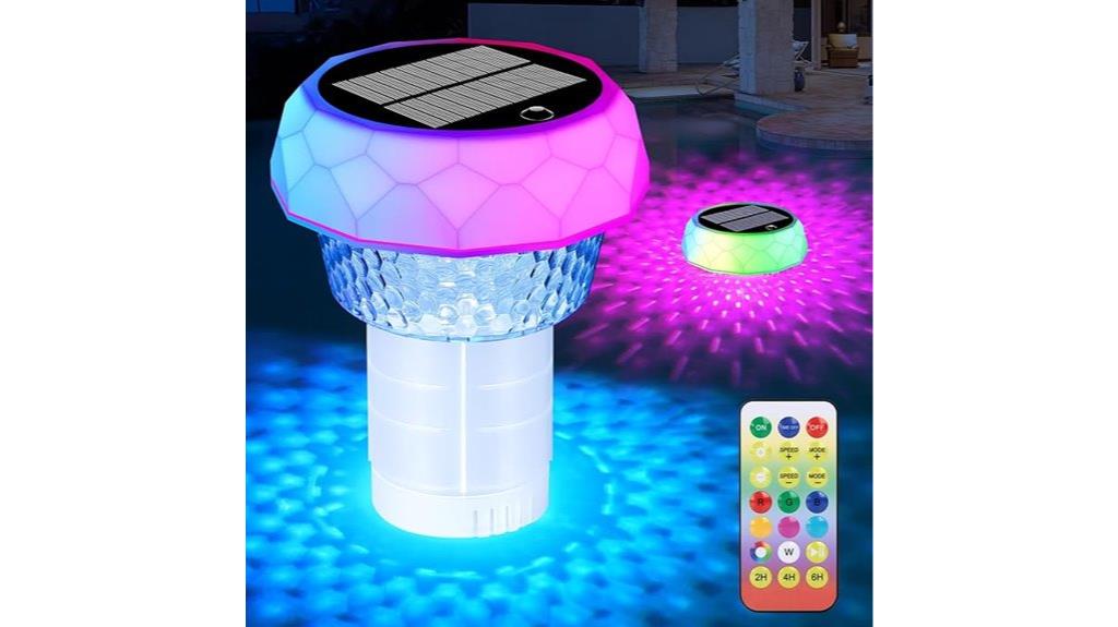 colorful solar pool floater