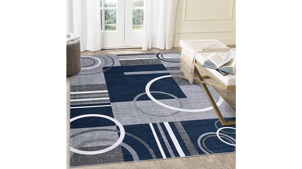 contemporary geometric indoor rug