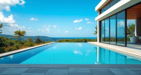 contemporary infinity pool materials
