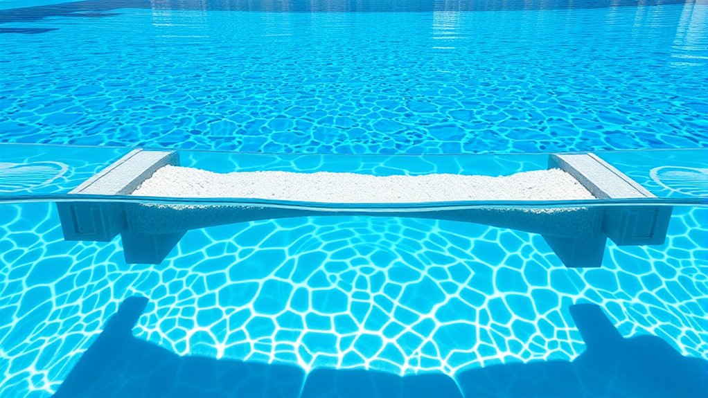crystal clear infinity pool water