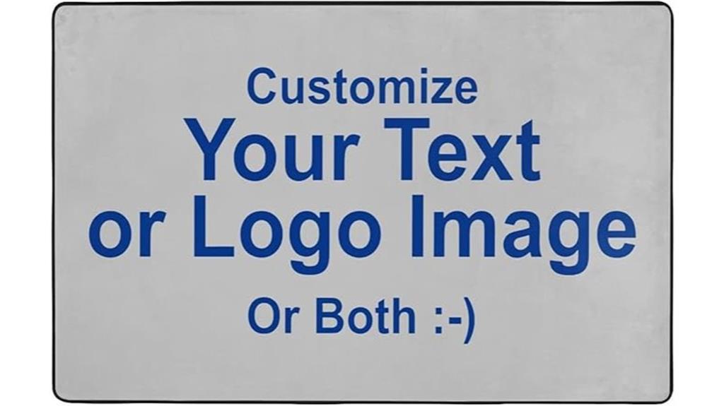 custom logo non slip rug