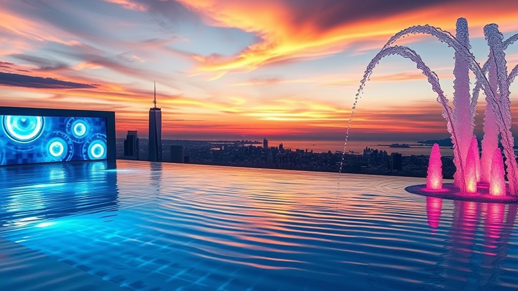 customizable water display features