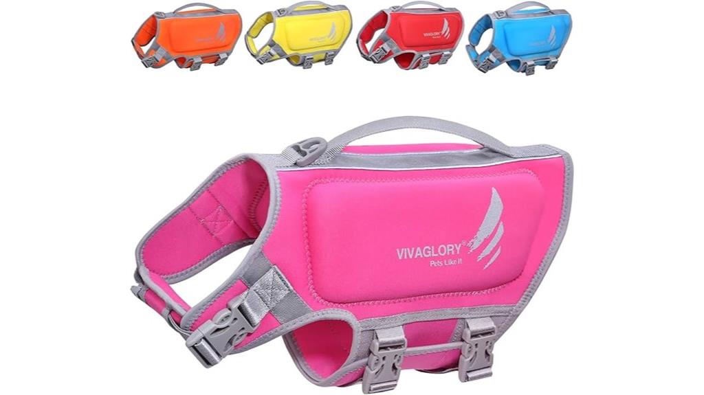 dog life vest pink