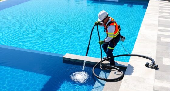 drain infinity pool safely