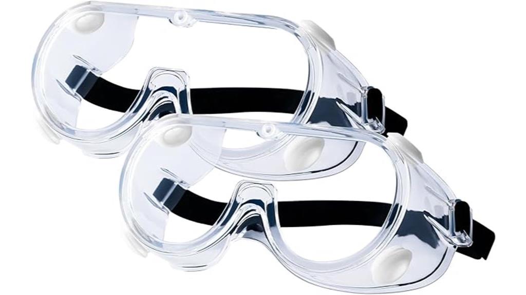 dual pack lab safety goggles