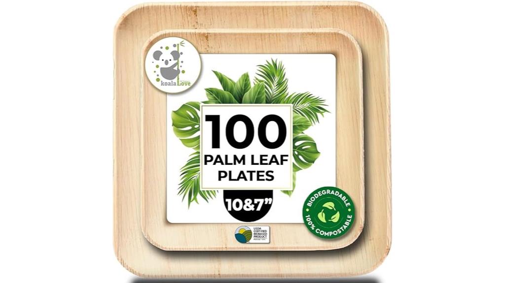 eco friendly palm leaf plates