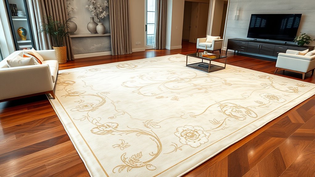 elegant 6x9 ivory silk rugs