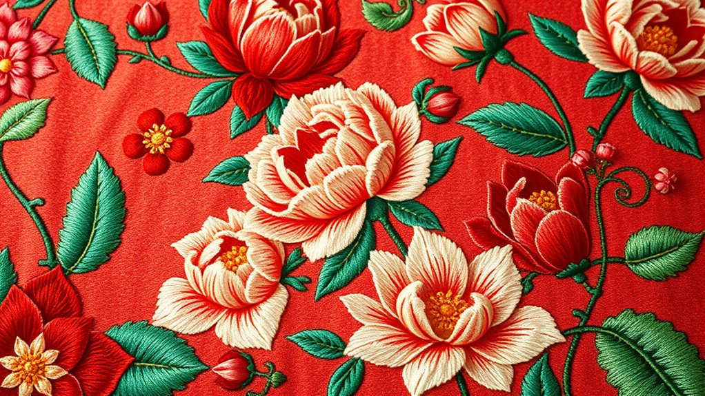 elegant chinese floral silk carpets