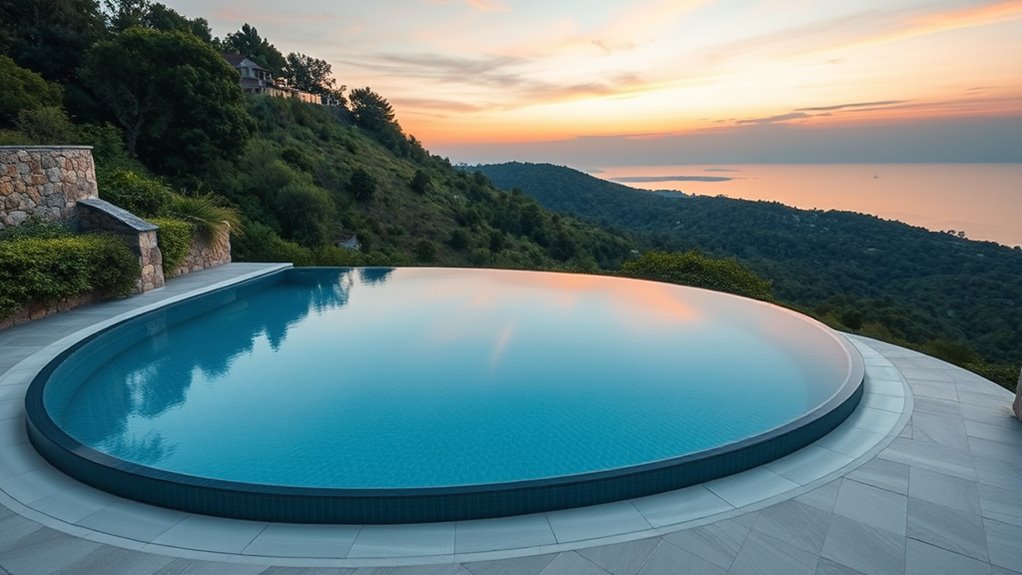 elegant curved pool design