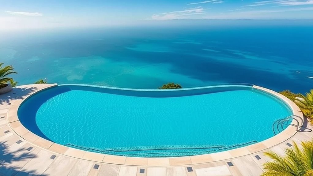 elegant flowing pool contours