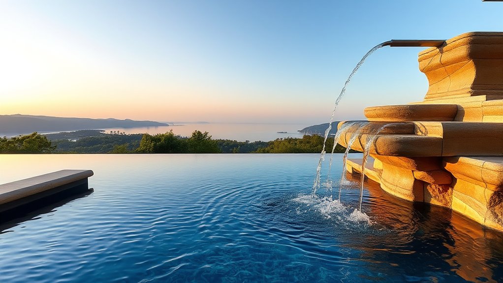 elegant minimal water features