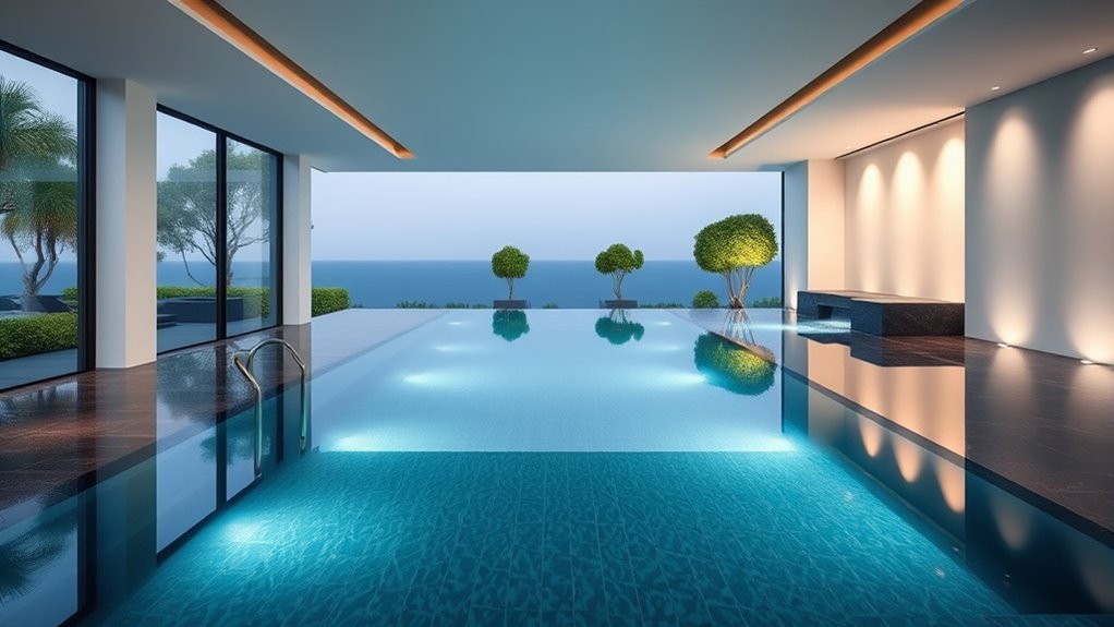 elegant modern indoor pool