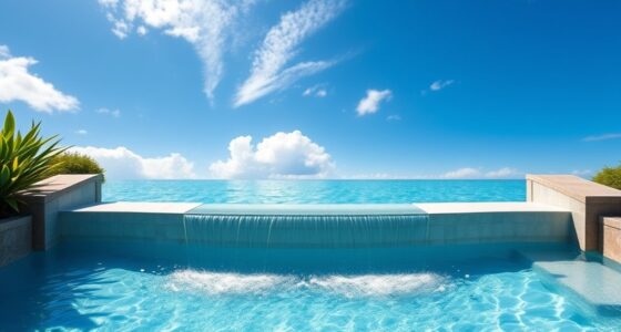 elegant overflow water feature
