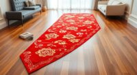 elegant red silk carpets