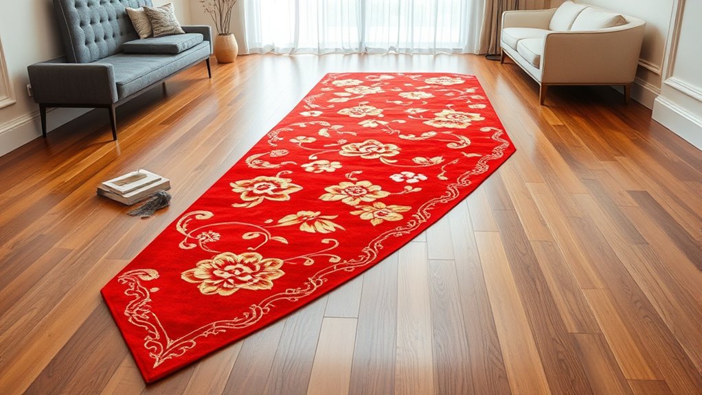 elegant red silk carpets