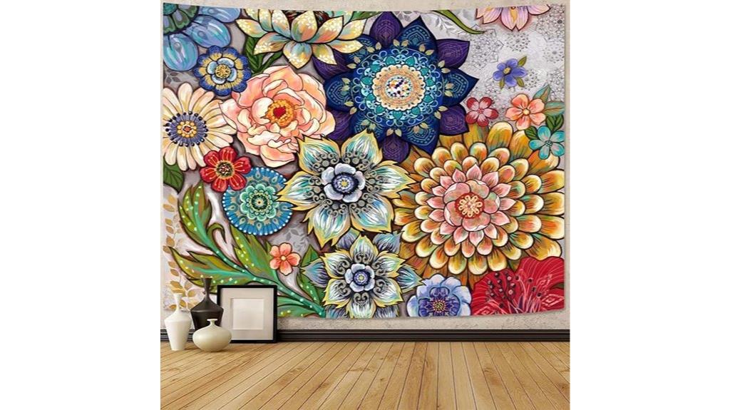 floral wall tapestry decor