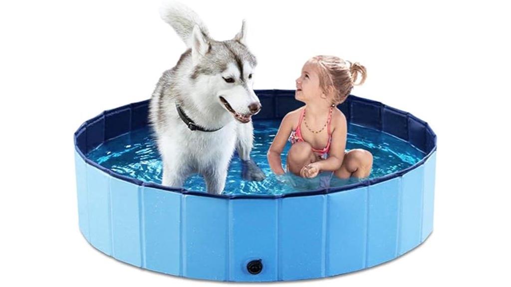 foldable blue pet pool