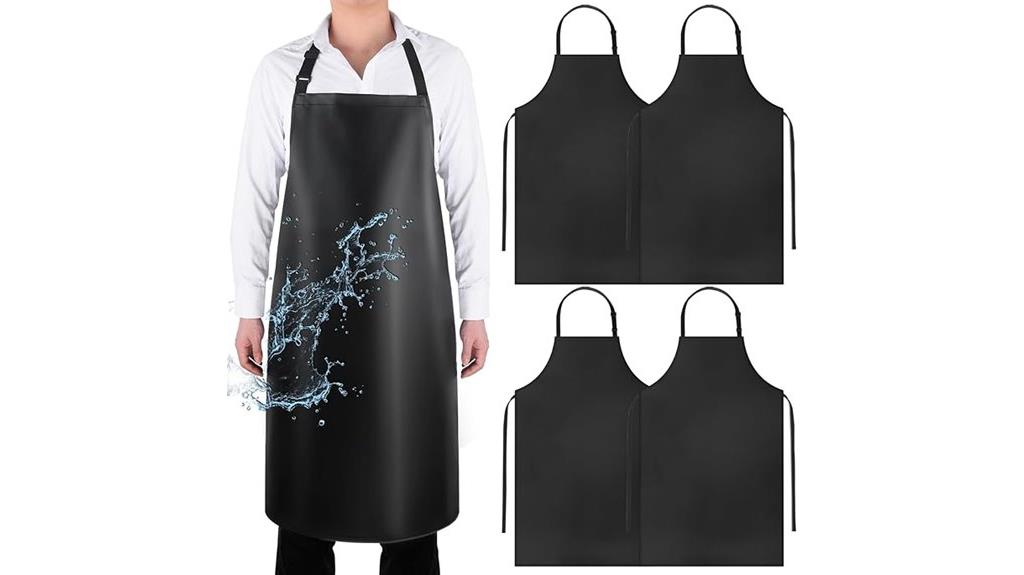 four waterproof apron set