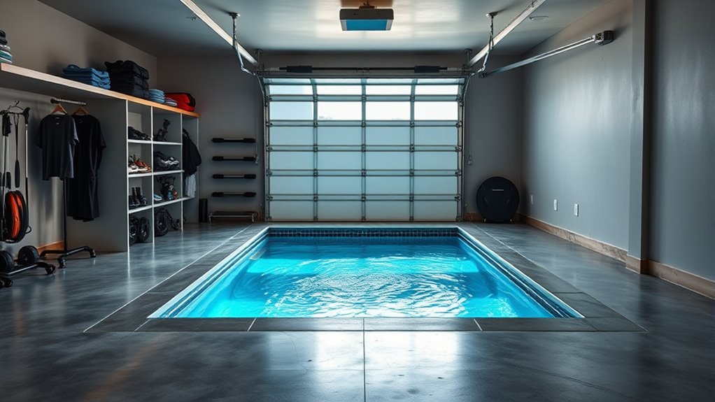 garage basement pool installation