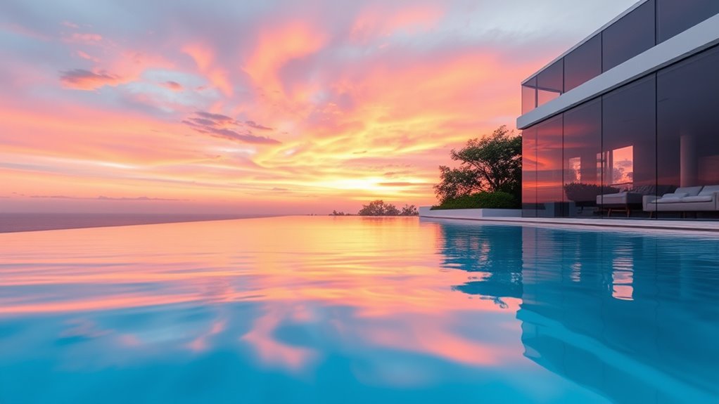 glass walls create infinity