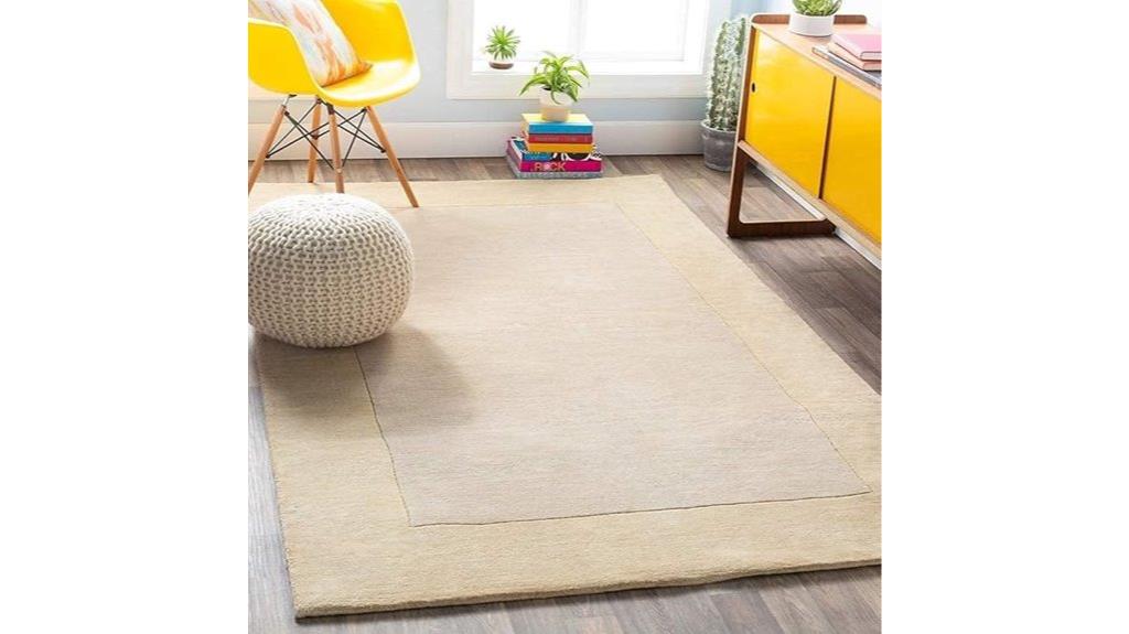 gold woolen living carpet