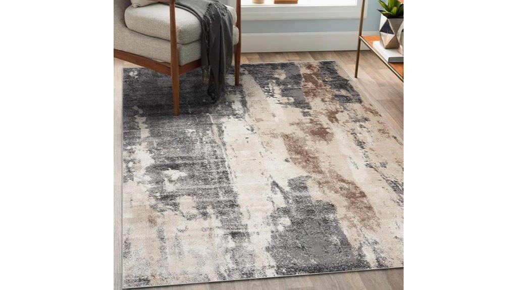gray modern abstract rug