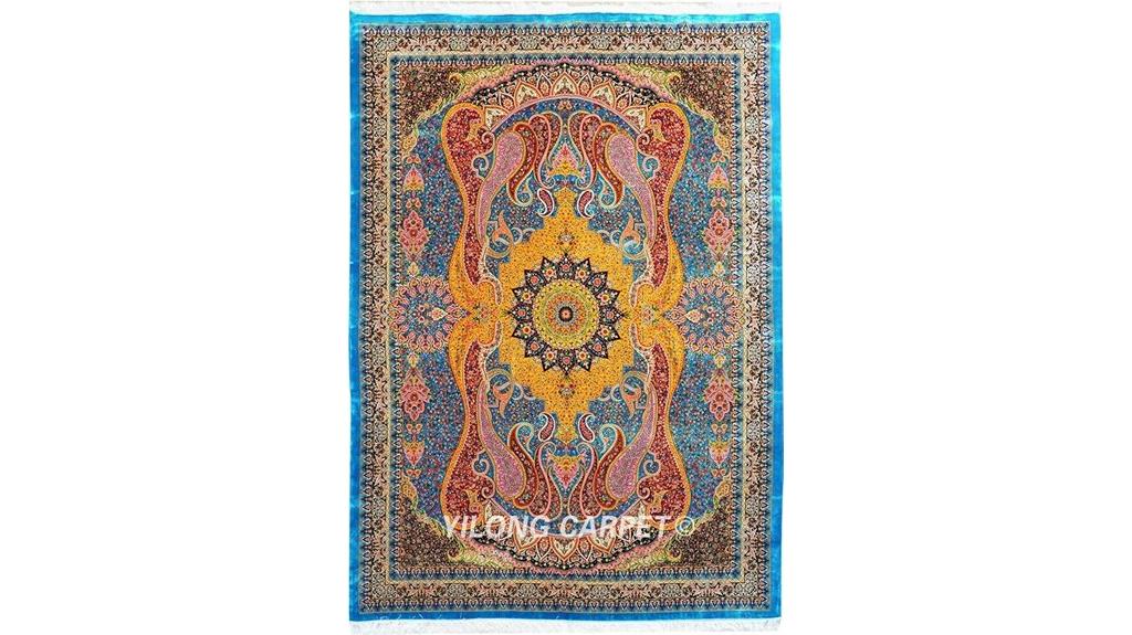 handmade silk area rug