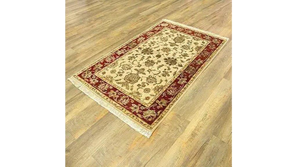 handmade wool silk rug