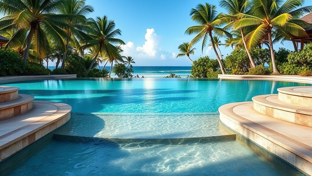 harmonious landscape pool integration