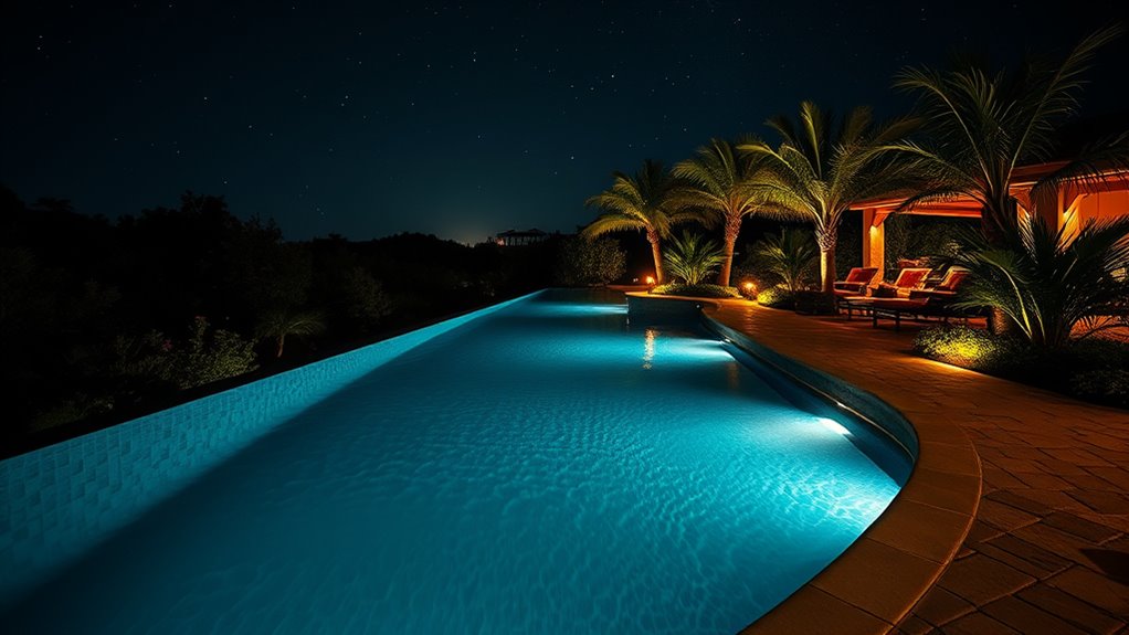 harmonious landscaped pool environment