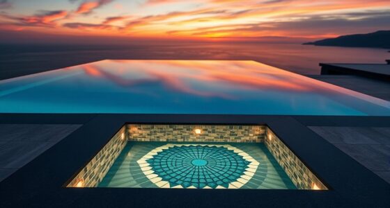 heating infinity pool catch basin