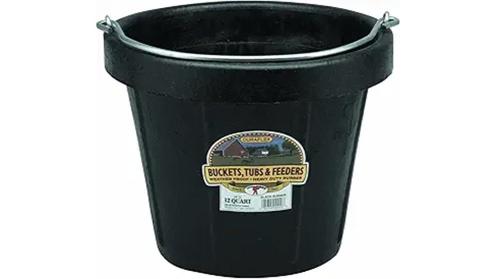 heavy duty 12 quart rubber bucket