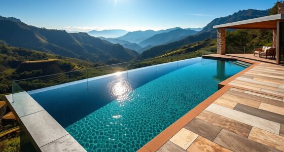 hillside infinity pool installation