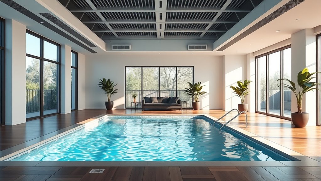 indoor endless pool installation