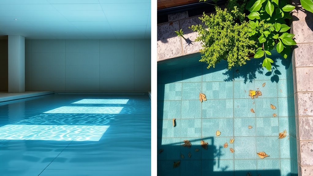indoor vs outdoor pool maintenance