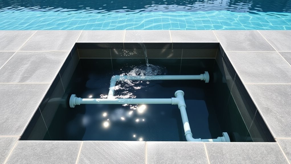 infinity pool catch basin components